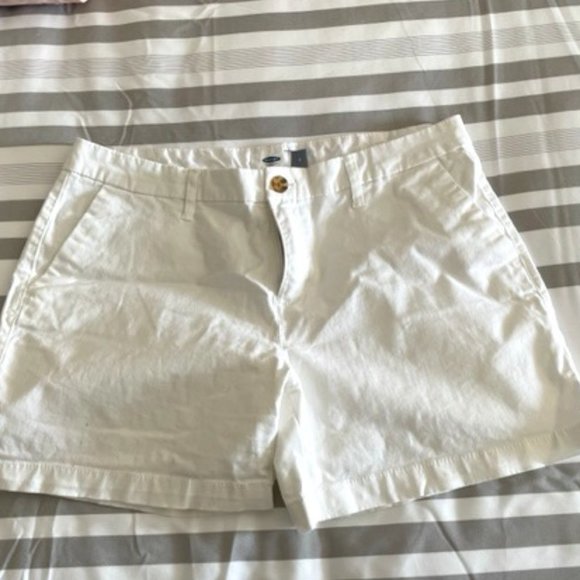 White Chino Shorts with Pockets - Picture 1 of 2